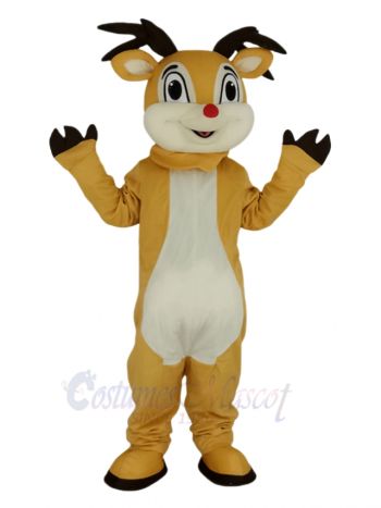 Friendly Reindeer Mascot Costume Animal