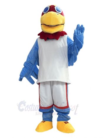 Cute Jayhawk Bird Mascot Costume Animal