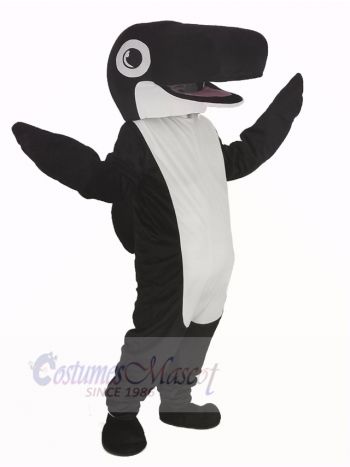 Black Whale Orca Mascot Costume Ocean