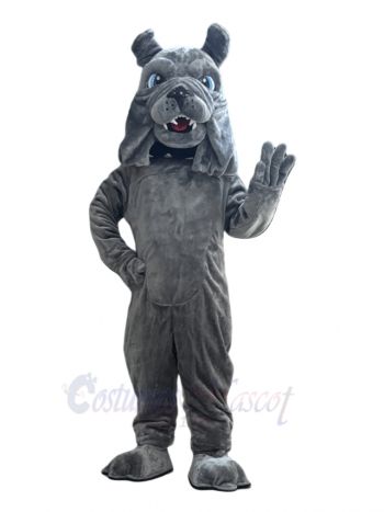 Dark Gray Bulldog Mascot Costume Animal