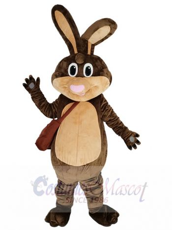 Lovely Brown Easter Bunny Mascot Costume Animal