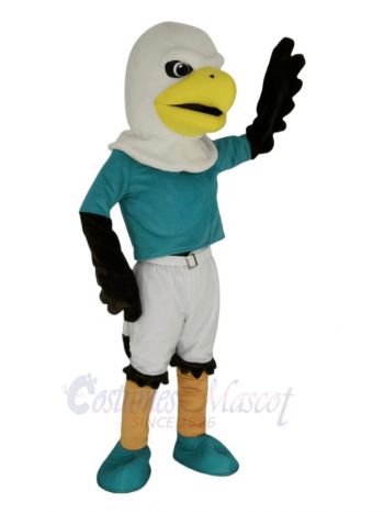 Sport Eagle with Blue T-shirt Mascot Costume Animal