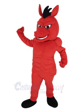 Red Mustang Horse Mascot Costume Animal