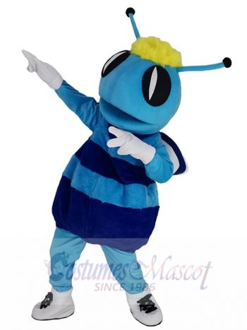 Blue Hornet Bee Mascot Costume Insect