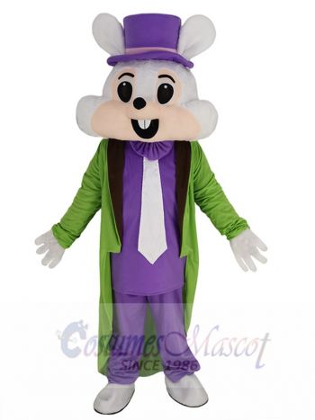 Easter Bunny Rabbit Mascot Costume Animal with Purple Magic Hat
