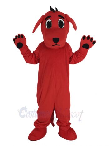 Red Dog with Black Ears Mascot Costume Animal