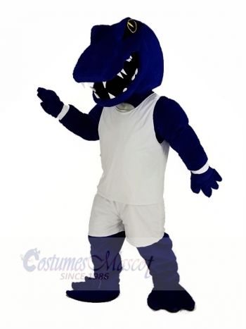 Sport Blue Alligator White Sportswear Mascot Costume Animal