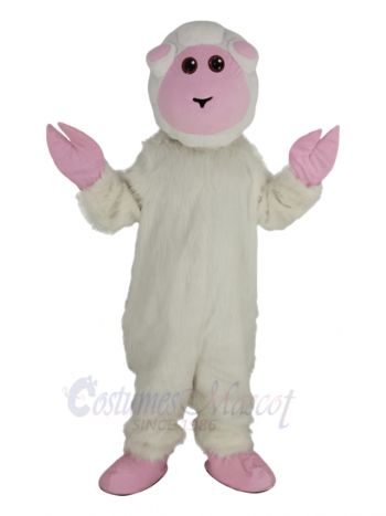 Sheep with Pink Face Mascot Costume Animal