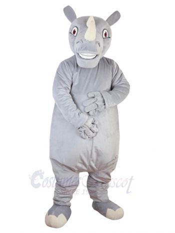 Happy Rhino Rhinoceros Mascot Costume