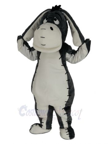 Gray Eeyore Donkey Mascot Costume