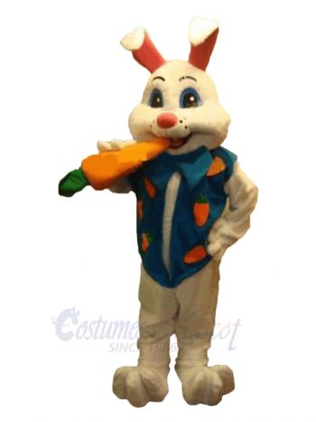 Easter Bunny Rabbit with Carrot Mascot Costumes