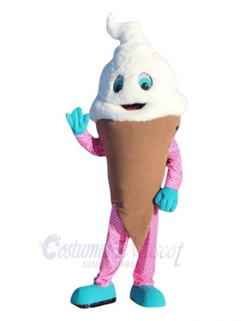 White Ice Cream Mascot Costume