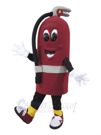 Cute Fire Extinguisher Mascot Costume