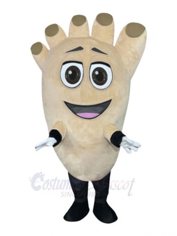 Beige Foot Mascot Costume