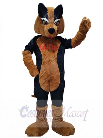 Black and Tan Husky Dog Mascot Costume Animal