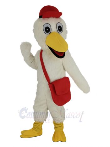 White Stork Bird Mascot Costume Animal