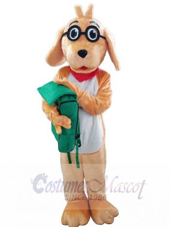 Clever Golden Retriever Dog Mascot Costume Animal