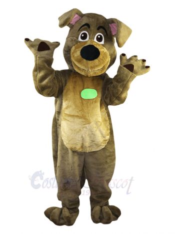 Smiling Brown Dog Mascot Costume