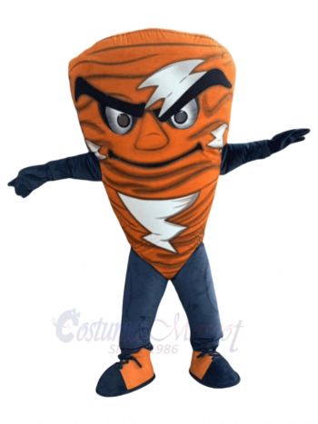 Orange Tornado Typhoon Mascot Costume