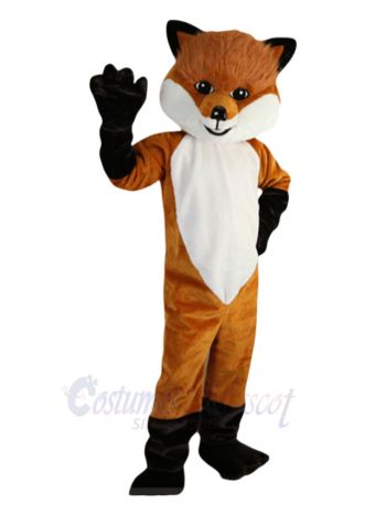 Furry Brown and Black Fox Mascot Costume