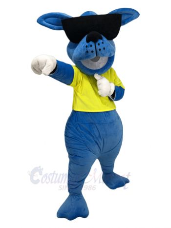 Cool Blue Kangaroo Mascot Costume