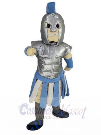 Blue and Silver Titan Spartan Mascot Costume People