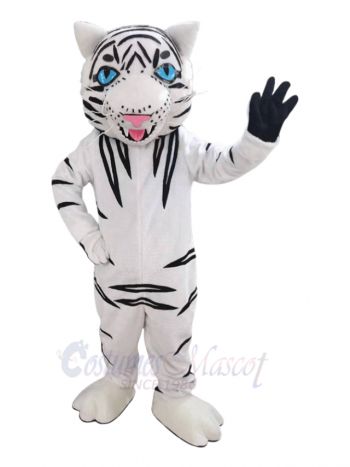 Ferocious White Tiger Mascot Costume Animal
