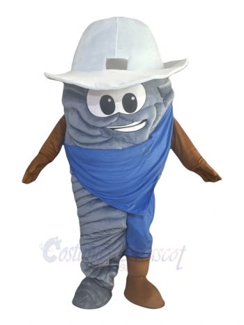 Cool Gray Tornado Mascot Costume