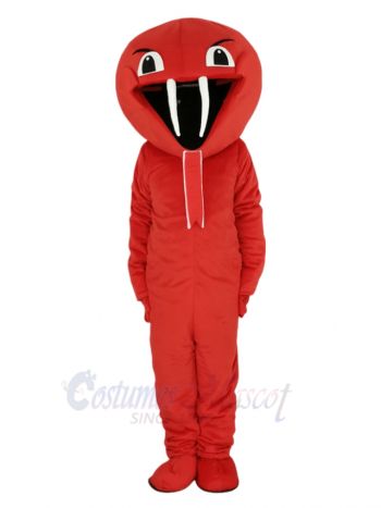 Red Cobra Snake Mascot Costume Animal