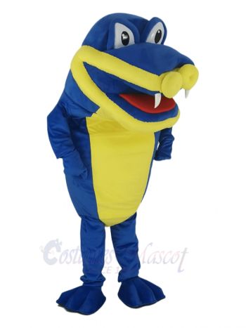  Royal Blue Crocodile Alligator Mascot Costume Animal