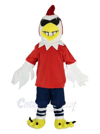 Chicken Rooster with Glasses Mascot Costume Animal