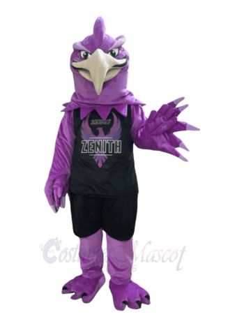 Noble Purple Phoenix Bird Mascot Costume