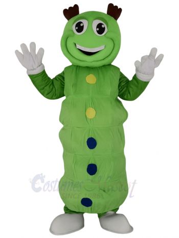 Green Caterpillar Mascot Costume Insect