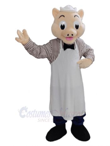 Chef Pig Mascot Costume Animal