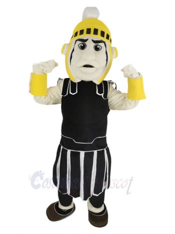 Black and Yellow Spartan Mascot Costume People