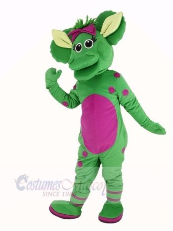 Green Triceratops Dinosaur Mascot Costume Animal