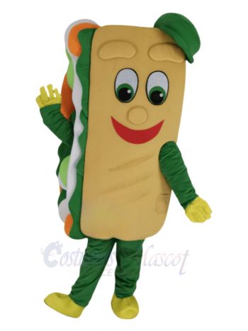 Smiling Sandwich Mascot Costume Food