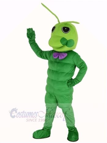 Green Worm Mascot Costume Insect