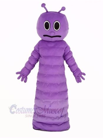 Purple Bug Caterpillar Worm Mascot Costume Insect