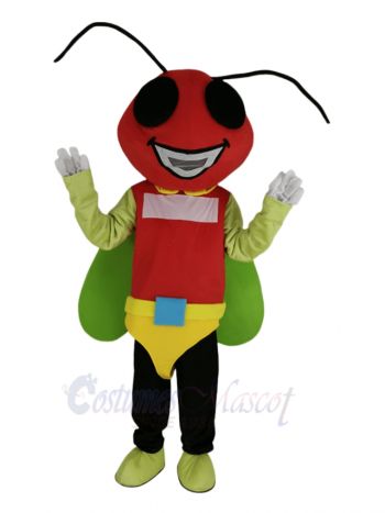 Red Head Firefly Mascot Costume Insect