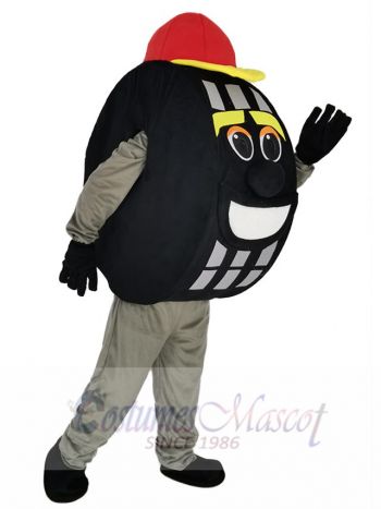 Gray Auto Tyre Cab Tire Mascot Costume