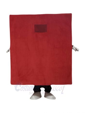 Red Square Cube Mascot Costume
