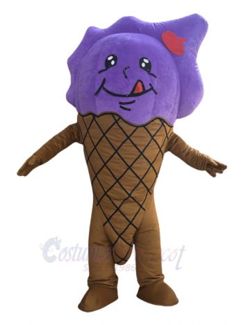 Purple Ice Cream Mascot Costume Food