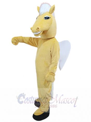 White Wings Pegasus Horse Mascot Costume Animal