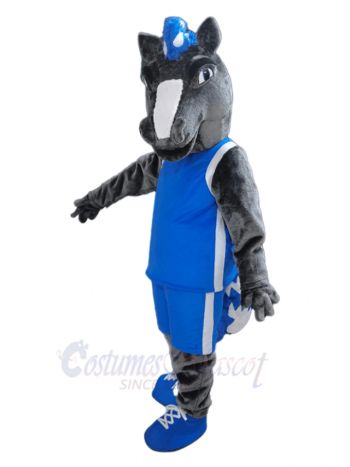 Gray Mustang Horse Mascot Costume Animal