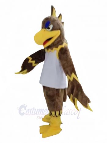 Brown and and Golden Hawk Mascot Costume Animal