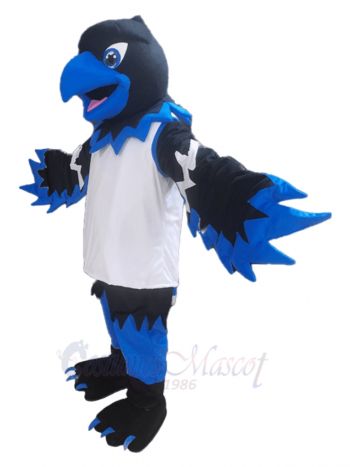 Black and Blue Phoenix Bird Mascot Costume Animal
