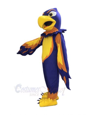 Purple Yellow and Orange Phoenix Bird Mascot Costume