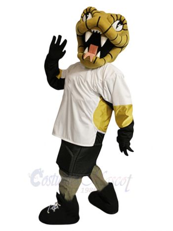 Yellow Viper Snake Mascot Costume